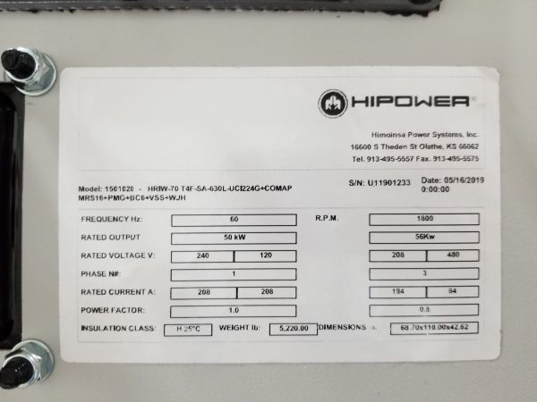 NEW HIPOWER HRIW  Generator Set x