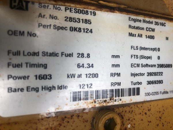 Surplus CAT CHD Generator Set x