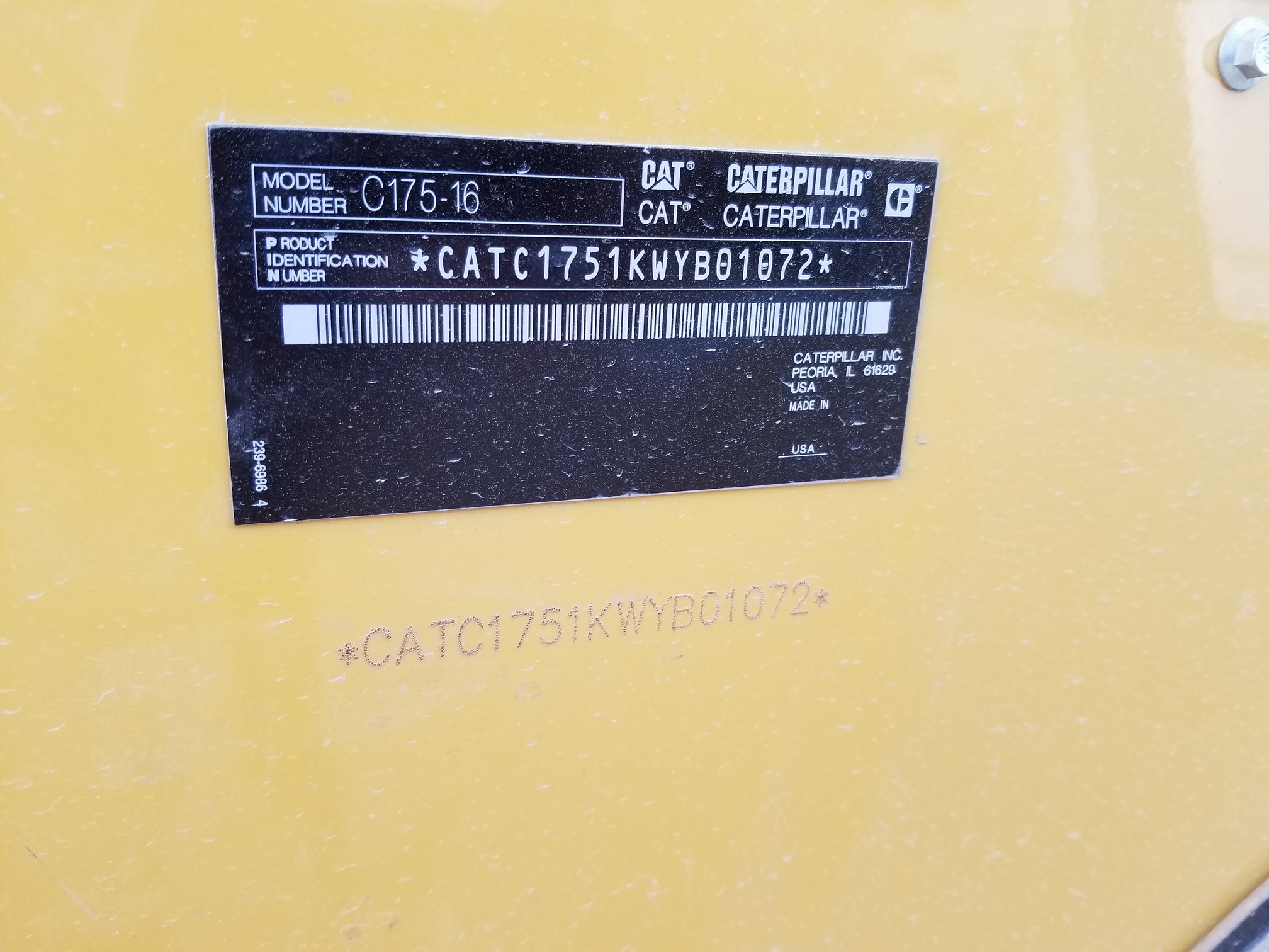 Surplus CAT C  Generator Set
