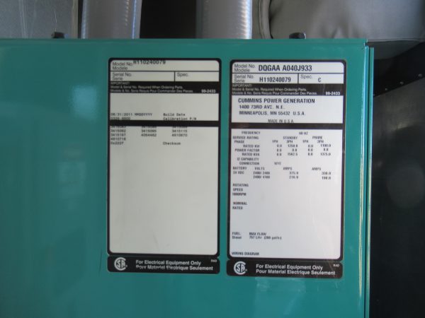 Surplus Cummins QSK G Power Module   V x