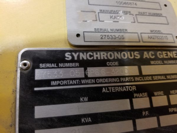 Surplus Kato P. HR Generator End x