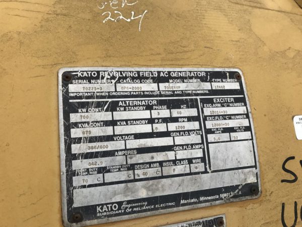 Used Kato P  Generator End x
