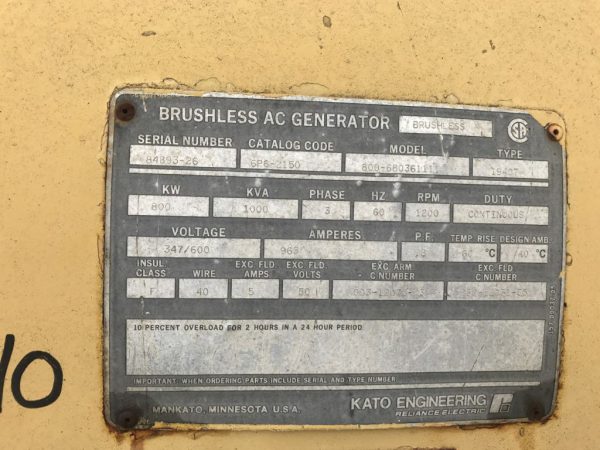 Used Kato P  Generator End x