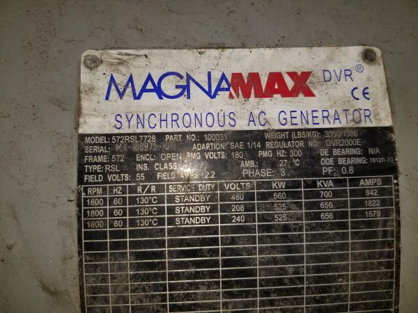 Used MTU DS Generator Set x