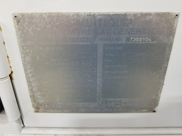 Used Multiquip DCA Generator Set x