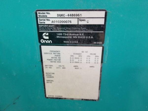 Used Stamford kW V Generator End x