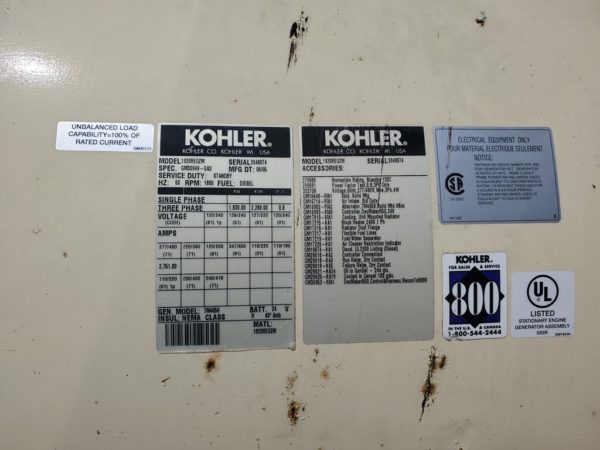 Kohler REOZM Generator Set   x