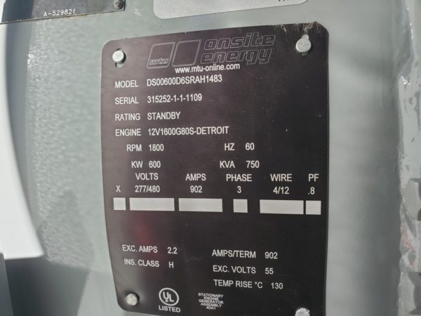 MTU DS Genset  x