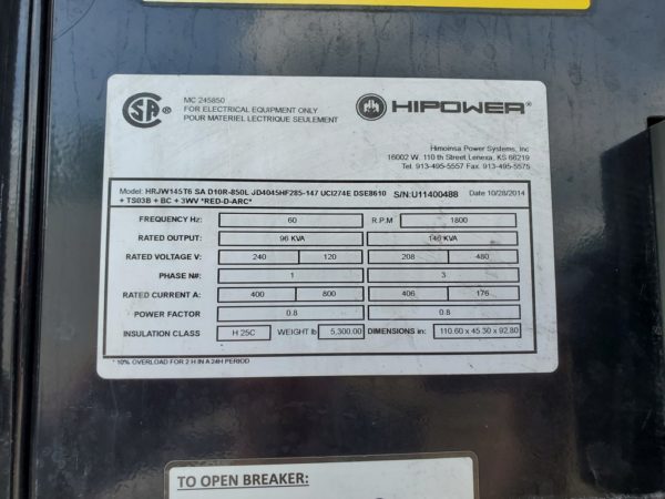 HiPower HRJW Generator  x