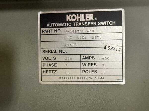Kohler 400A Automatic Transfer Switch (10)