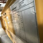 a close up of a yellow generator