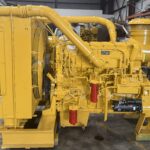 a large yellow machine in a building