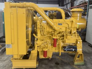 a large yellow machine in a building