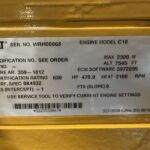 CAT info label on a generator set