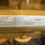 engine information label on a generator set
